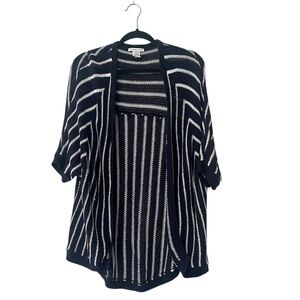American Eagle Outfitters Navy Blue & White Striped Cardigan